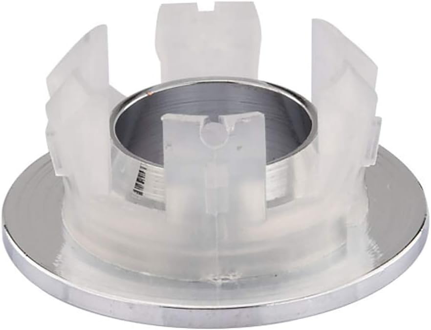 Sink Basin Trim Overflow Cover Brass Insert in Hole Round Caps Chrome