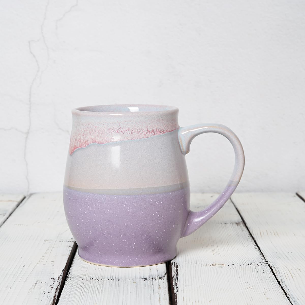 Bosmarlin Extra Large Ceramic Coffee Mug, 25 Oz, Dishwasher and Microwave Safe, Oversized Big Tea Cup for Office and Home, Reactive Glaze (Purple)