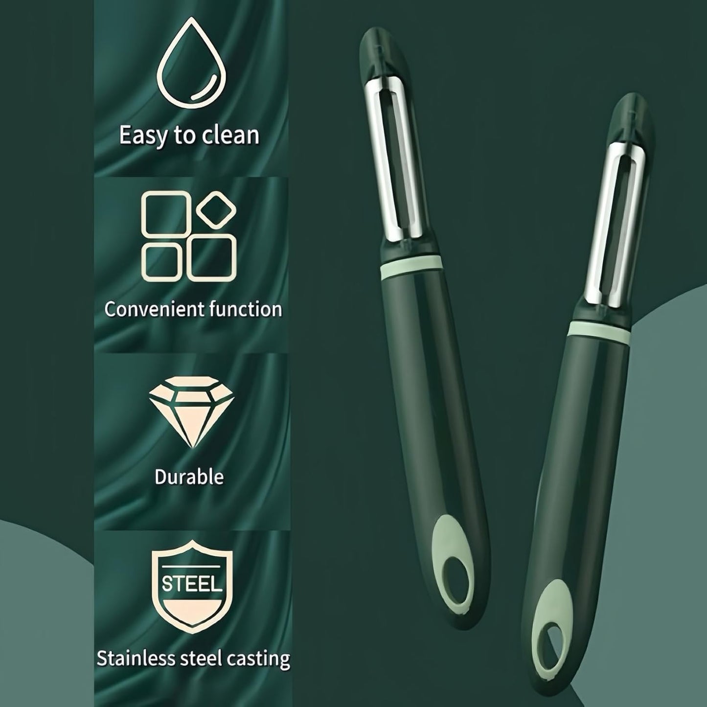 10 Pack Vegetable Potato Peeler for Kitchen,Ergonomic Soft-Touch Handle-Black (Aquamarine, 30 Pack)