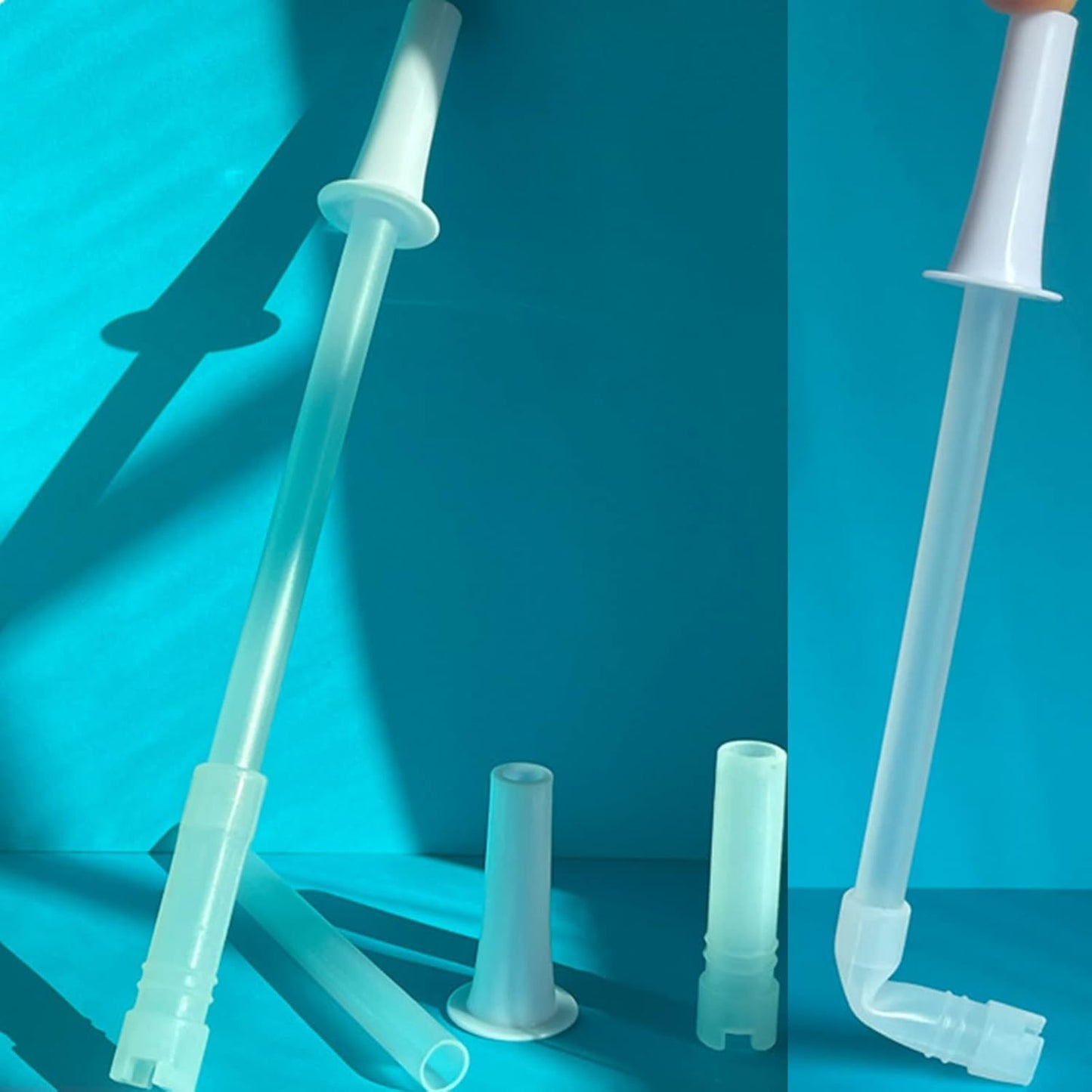 Delove Universal Long Straws for Gallon Water Bottles - Attach a straw to your sports Jug - Cut Size To Fit Any Bottles - Replacement straws -Half Gallon/32oz/64oz/128oz - Set of 4