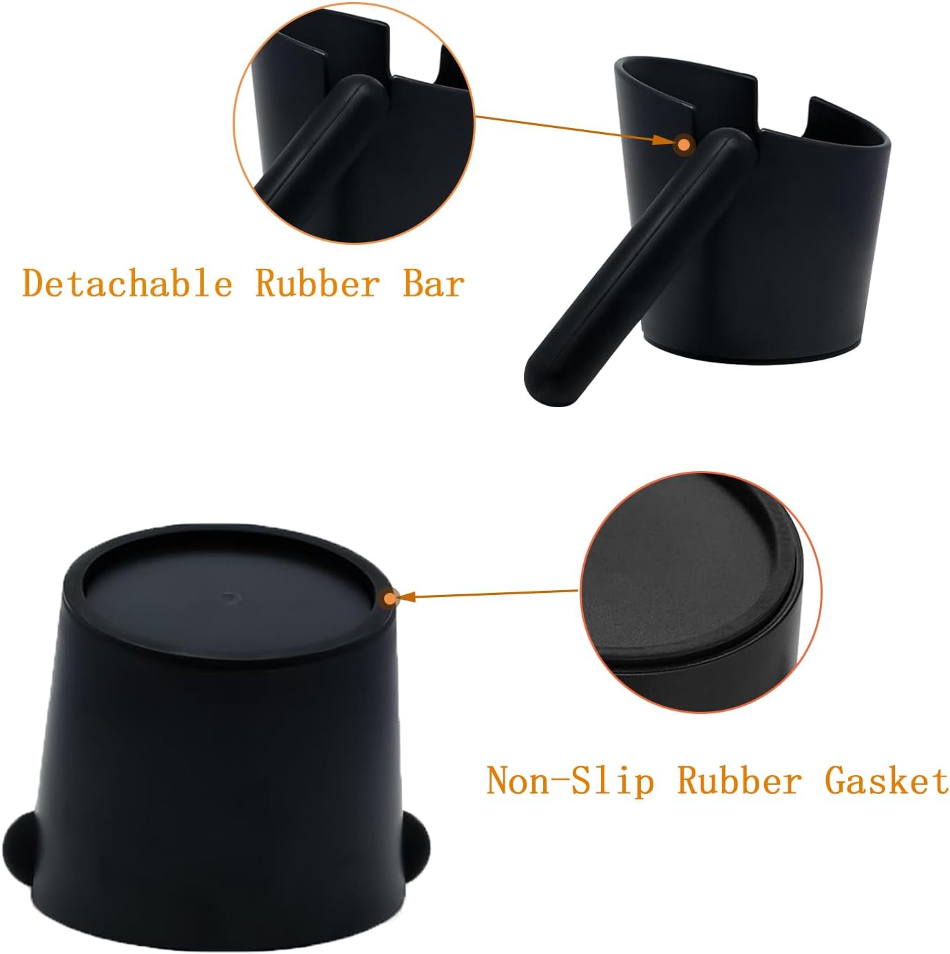 Coffee Knock Box,Espresso Knock Box Reliable Barista Tools,Espresso Dumpster with Removable Knock Lever and Non-Slip Base,for Barista Bar Shop Worktop