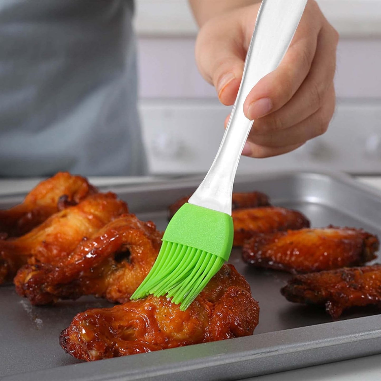 Silicone Pastry Brush 5 Pack Basting Brush Heat Resistant Kitchen Food Brushes for Cooking Basting BBQ Baking