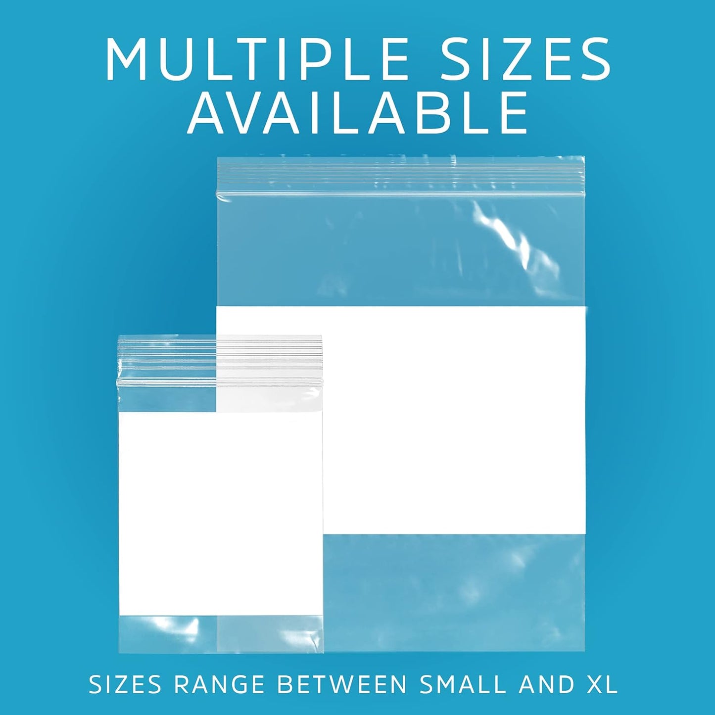 1000 Count, 4" x 8" Zip Bags, 2 Mil Thick Clear Plastic Reclosable Zipper Lock Bags with Write-on White Block, with Resealable Zip Top Lock for Food Storage, Jewelry, Candy.