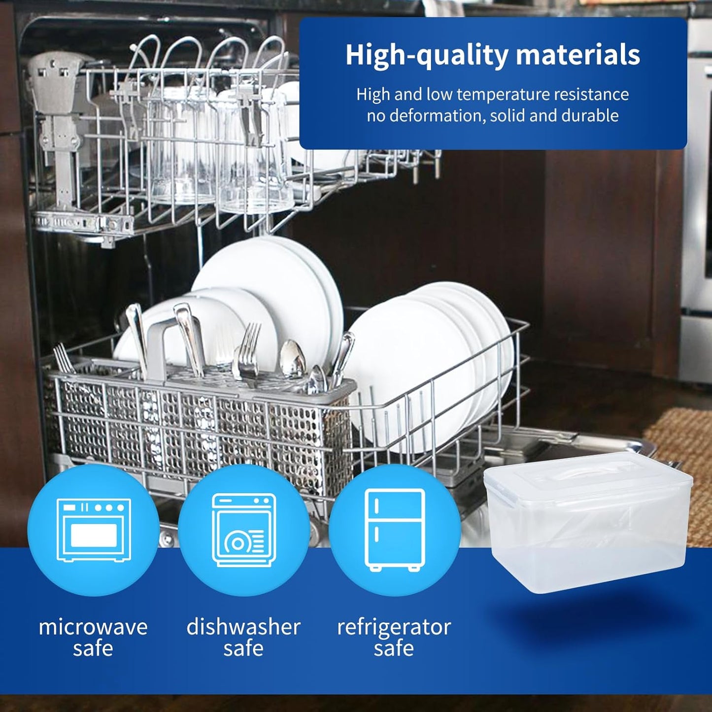 Bread Box,Bread Storage Container,2 Bread Boxes for Kitchen Airtight,Bread Containers with Lids to Save Sourdough Bread,Homemade Bread,Cake,Cookie,Toast,Dishwasher Safe,Loaf Holder,Plastic