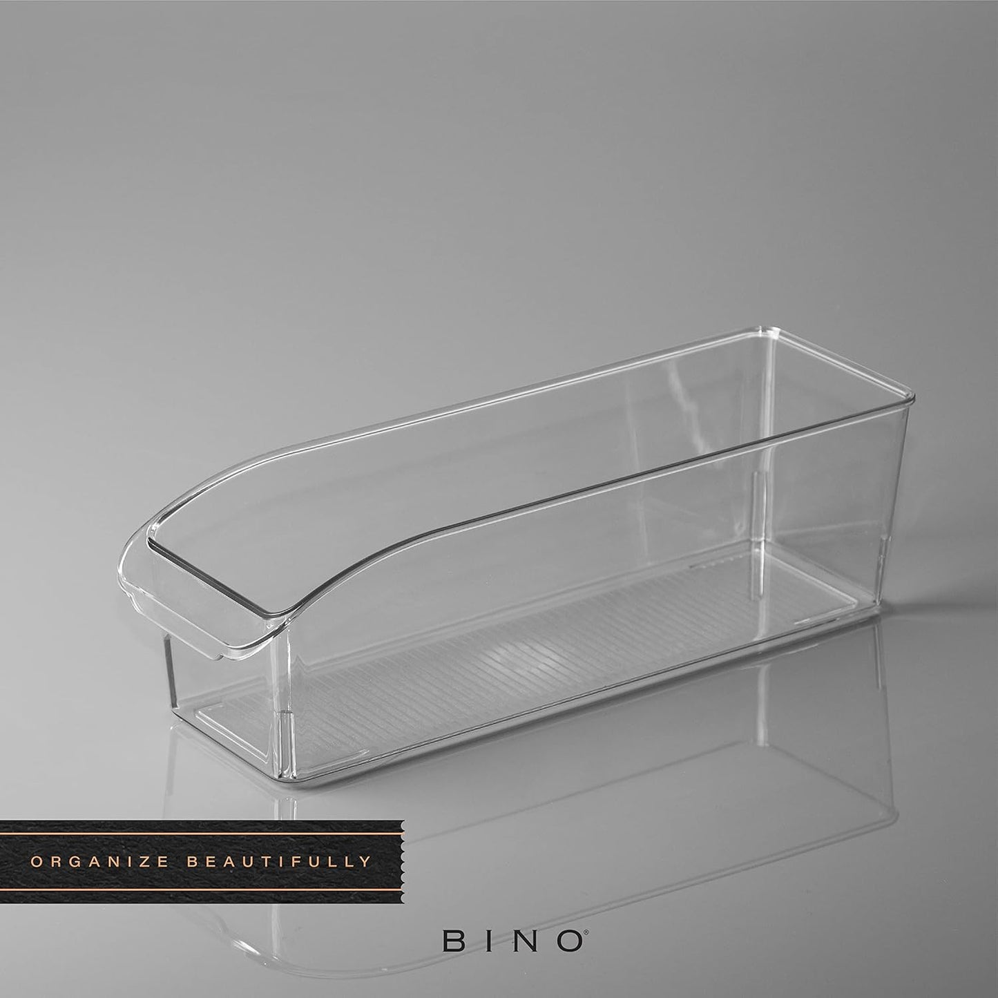 BINO | Plastic Storage Bins, Small | THE CURVE COLLECTION | Multi-Use Organizer Bins | Storage Containers Kitchen, Pantry and Home Organization | Fridge Organizers | Pantry Organization and Storage