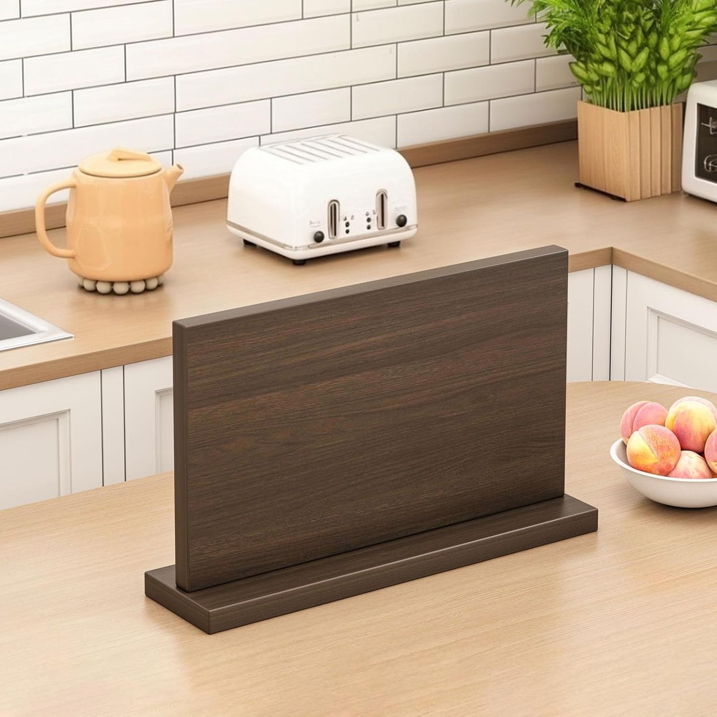 Extra Large Magnetic Knife Holder, Double-Sided Magnetic Knife Block Universal Multi-function Display Rack for Kitchen Counter (Dark Gray)