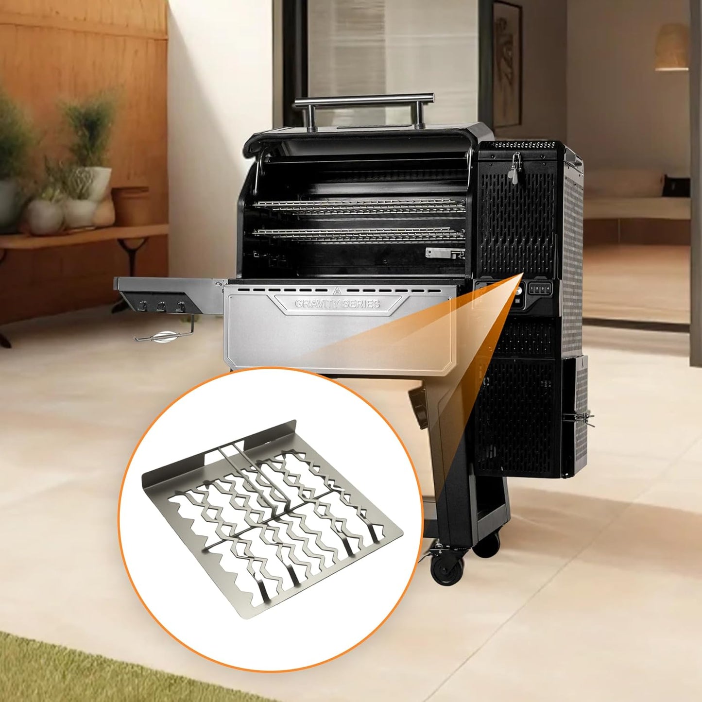 Charcoal Grate Grill Barbecue Grills Compatible with Masterbuilt Gravity Series 560 800 1050, Camping Grill Grates for Digital Charcoal Grill and Smokers