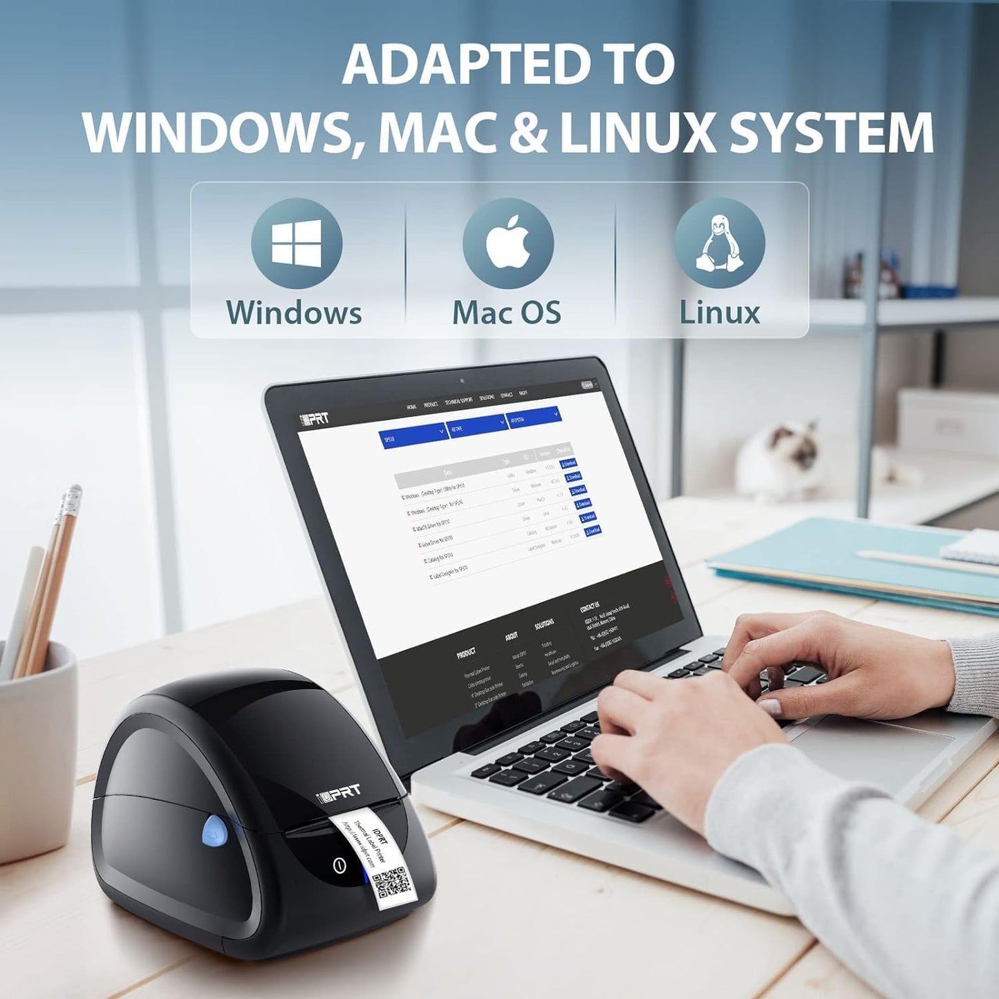 iDPRT Label Printer - SP310 Thermal Label Maker with Auto Label Detection, 1"-3.15" Print Width for Home, Office&Small Business, Suitable for Barcode, Address, Filling and Storing, Support Windows&Mac