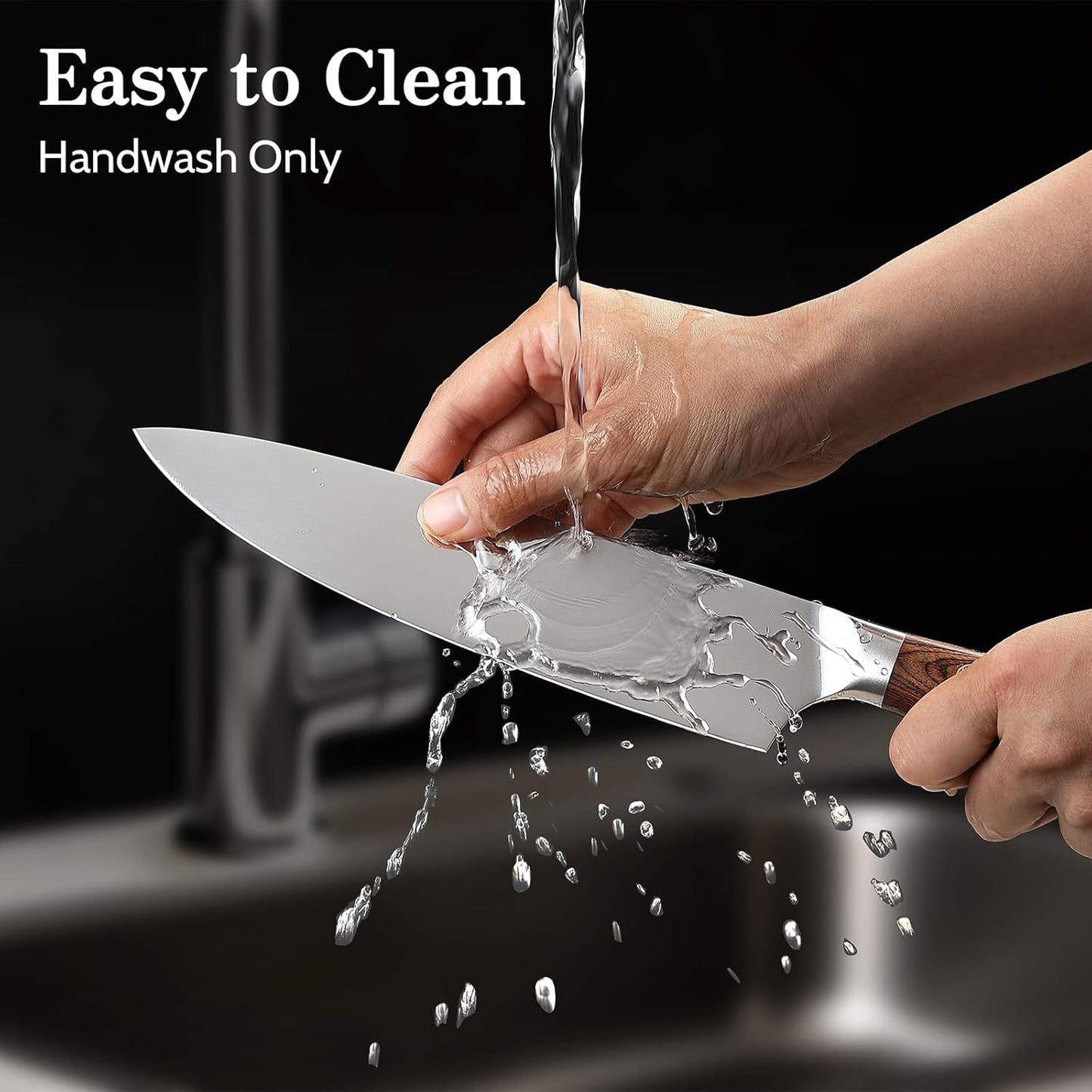 Kitchen Knife Set, 3 Pieces Japanese High Carbon Stainless Steel Chef Cooking Knife Set, Ultra Sharp Professional Chef Santoku Utility Knives (Silver)