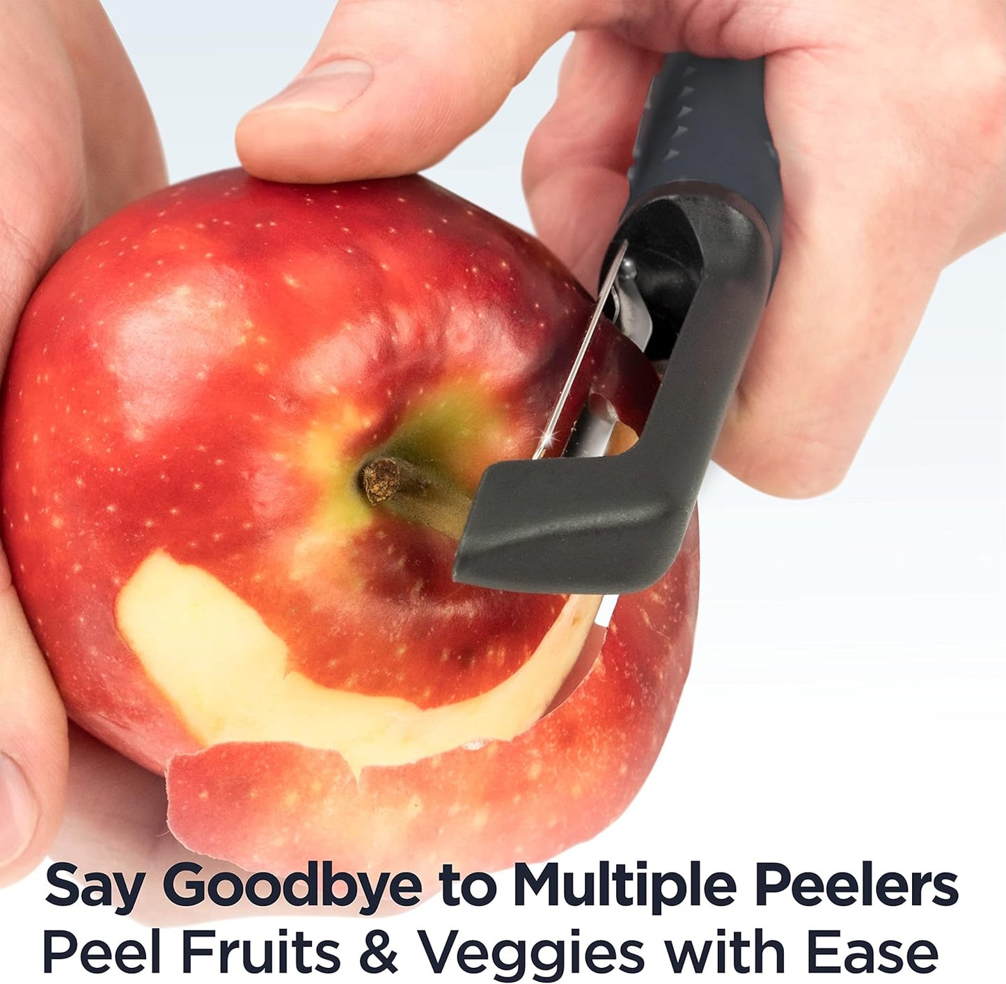 Deiss PRO Swivel Vegetable Peeler - Sharp Stainless Steel Peeler With Easy Non-Slip Hand Grip, Potato Peelers For Kitchen, Fruit, Carrot, Apple, Veggie, Kiwi, Durable, And Dishwasher Safe (BLACK)