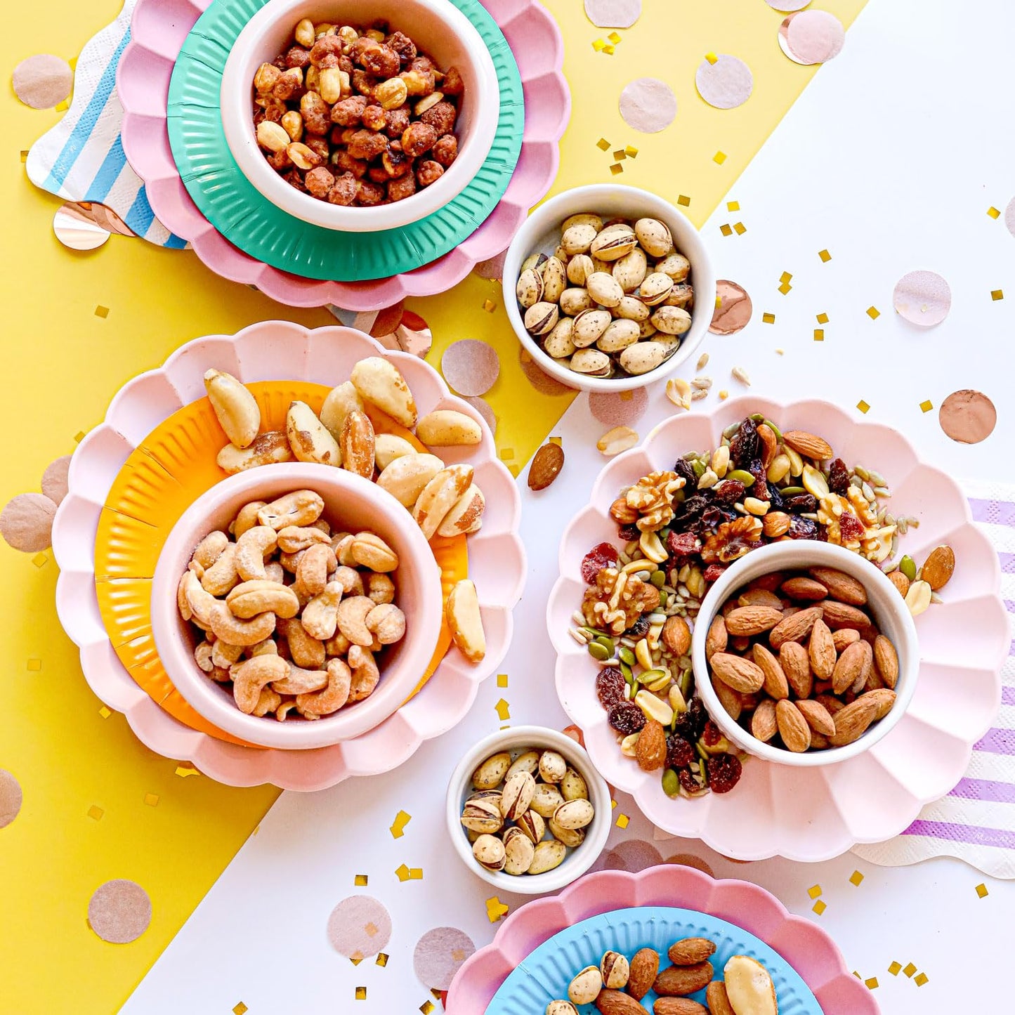 Happy Birthday Food Gift Basket, Healthy Nut Gift Tray, Birthday Snack Treat in Reusable Wooden Crate, Gourmet Assorted Food Delivery, Birthday Snack Box, For Men, Women and Families, Bonnie & Pop