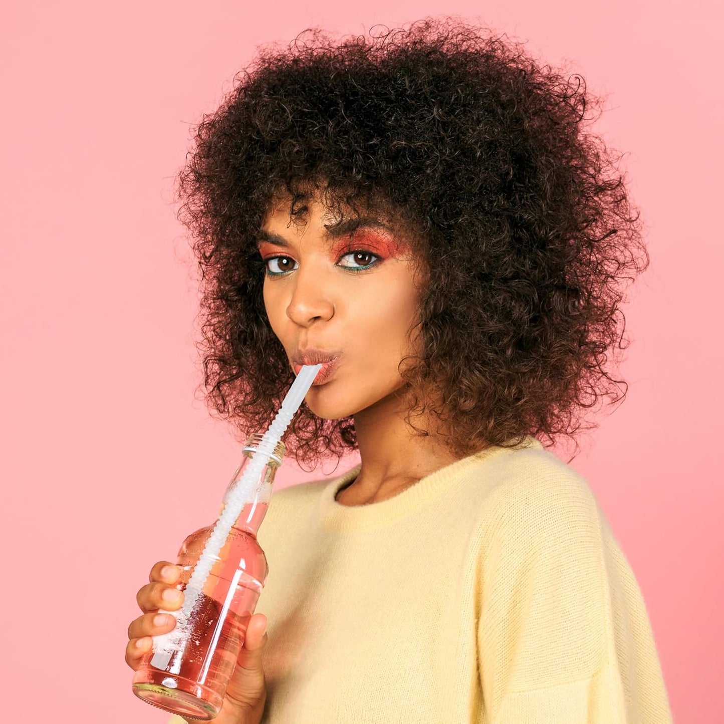 Bendable Straws - 11 inch Long Flexible Straws - Bendy Drinking Straw Reusable - 5 Pack