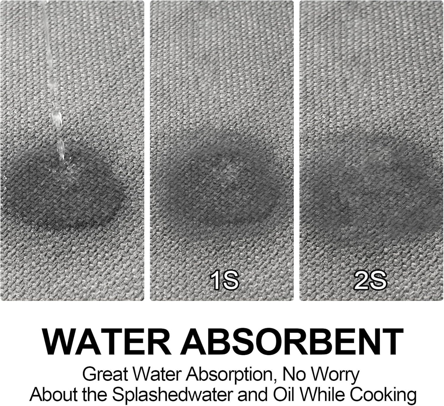 Kitchen Mat, Rubber Backing Cushioned Non Slip Kitchen Rugs for Floor, Absorbent Runner Comfort Standing Mat Rug Washable for Kitchen, Office, Home, 35.4"x71" (Grey)