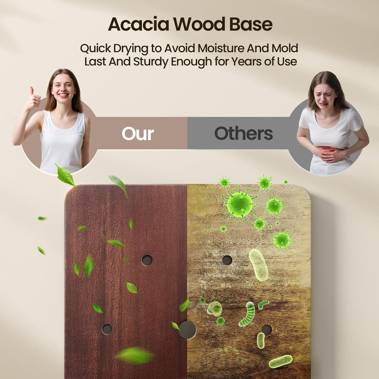 Extra Large Utensil Holder for Kitchen Counter, Matte Black Metal Cooking Utensil Caddy Organizer with Wooden Draining Base, Countertop Spatula Cutlery Storage with Silicone Dish Drying Mat