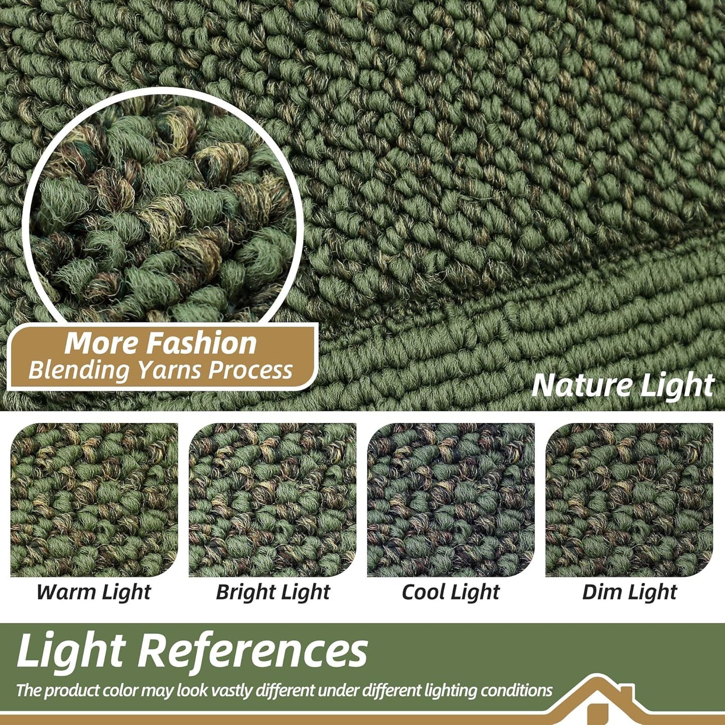 BEQHAUSE Indoor Door Mat 36" x 60", Dirt Trapper Door Mats Non-Slip Entryway Rugs Washable, Resist Dirt Absorbent Welcome Mat, Low Profile Floor Mats for Front Back Door and Entryway, Green