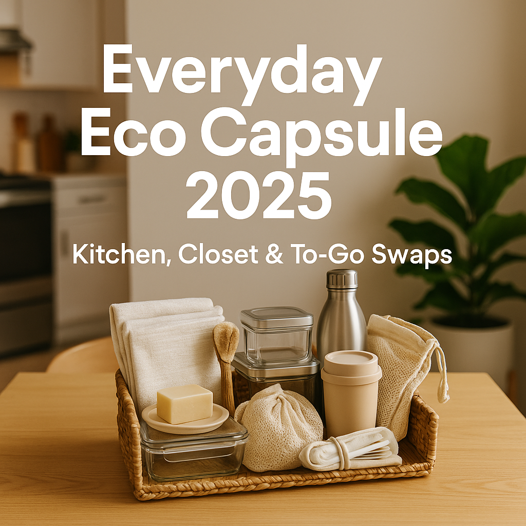 2025 Everyday Eco Capsule: One Basket for Kitchen, Closet & On-the-Go Swaps in Small U.S. Homes