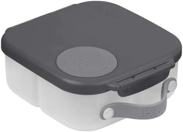 b.box Mini Lunch Box, Bento Box for Kids, Snack Container with 2 Leak Proof Compartments, Reusable Snack Containers with Lids, Kids Lunch Boxes Ages 3+, BPA Free, 4 1/4 Cup Capacity (Graphite)