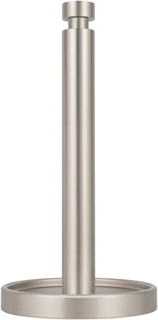Ivilon Paper Towel Roll Stand - Steady and Easy Tear - Fits All Paper Towel Rolls - Brushed Nickel