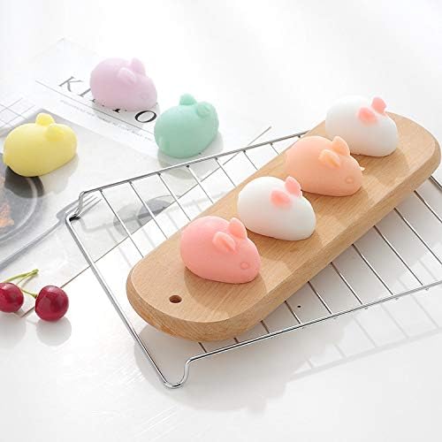 OCPO KITCHEN 3D Easter Bunny Silicone Mold for Baking Rabbit Shape Mousse Cake, French Dessert, Chocolate, Pastry, Pudding, Jelly, Cake Decoration Mold, Rabbit Shape (6 Cavity)