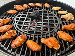 C883E Cast Iron Cooking Grid Grates Replacement for Weber 22.5 inches One-Touch Silver, Bar-B-Kettle, Master-Touch and One-Touch