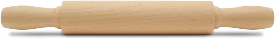 Wooden Mini Rolling Pin, 7 Inches Long, Pack of 12, Perfect for Fondant, Pasta, Baking in the Kitchen, Play-doh, Crafting and Imaginative Play, by Woodpeckers