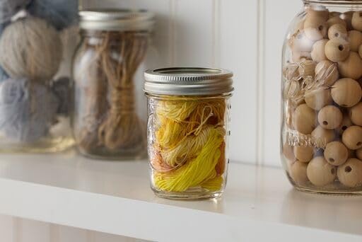 Ball Regular Mouth Glass Mason Jars with Lids and Bands, Used for Canning (Half Pint, 8 Ounce (Pack of 6))