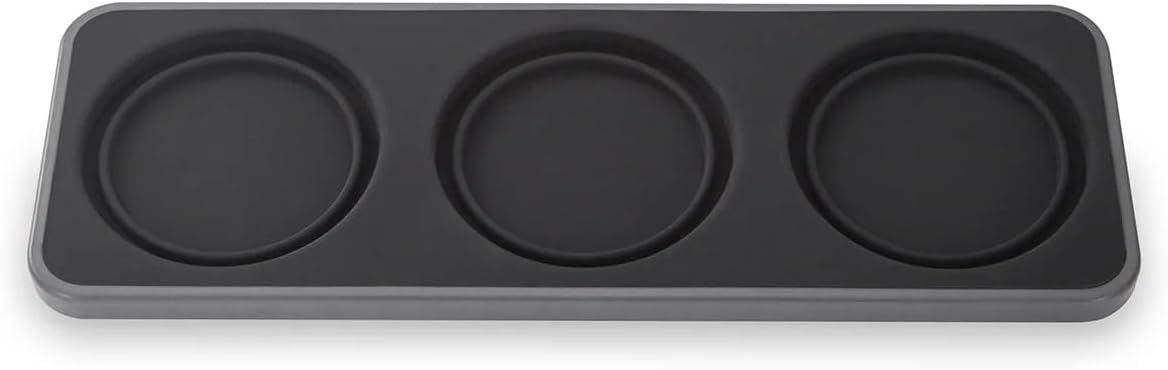 FinaMill Salt and Pepper Mill Tray, Stackable FinaPod Storage, Stylish Kitchen Accessories for Spice Grinder, Gift-Ready - Slate Trio Stackable Tray