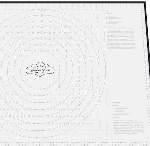 Extra Large Silicone Baking Mat – Non-Stick Pastry Mat with Measurements, Conversion Charts & Heat Resistance – Reusable Food-Grade Silicone for Dough Rolling, Pizza & Baking