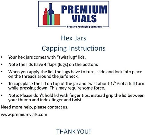 1.5 oz Hexagon Mini Glass Jars with Silver Lids (Pack of 24)