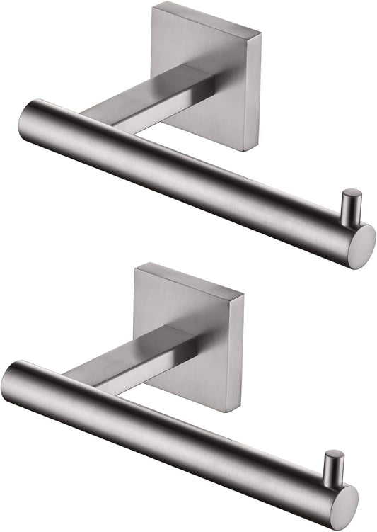 KOKOSIRI Toilet Paper Holder Tissue Paper Dispenser for Bathroom Toilet Roll Holder Brushed Nickel Stainless Steel, 2 Pack, B2005BR-2P