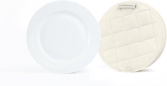 Covermates Keepsakes - Quilted Divider Set - Set of 4 - Scratch & Breakage Protection - Stain Resistant - Machine Washable - China Storage, Cream