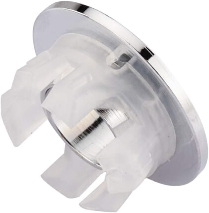 Sink Basin Trim Overflow Cover Brass Insert in Hole Round Caps Chrome 2 PCS