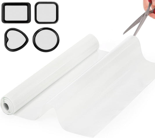 Silicone Baking Mat Roll, 16 In x 8 FT Non-Stick Pastry Mat, Cut to Any Size, Heat Resistant Food Grade Silicone Sheet, Air Fryer Liner for Pie Crust, Pizza Cookies