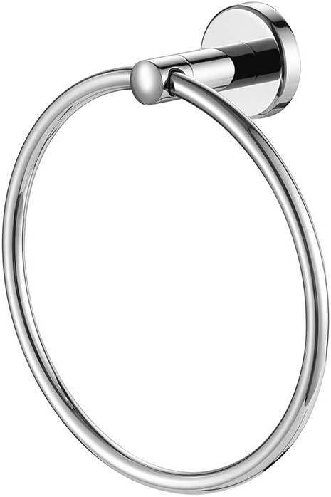 JQK Chrome Towel Ring, 304 Stainless Steel Hand Towel Holder for Bathroom, Polished Finish Wall Mount, TR130-CH
