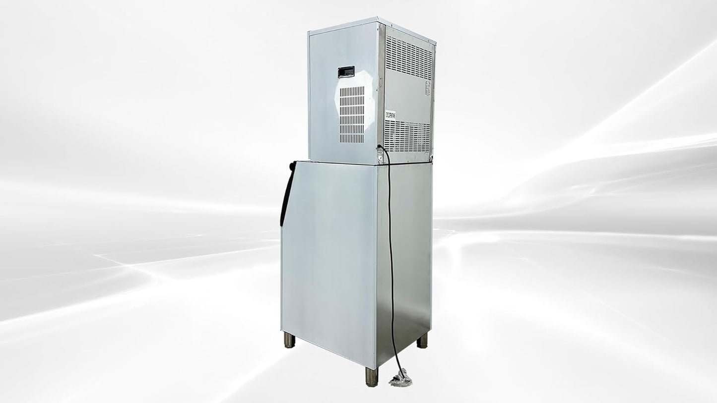 Commercial Ice Maker Machine, 660 lbs Daily Production, 300 lbs Storage, Digital Control Panel, Stainless Steel CIM-3040F