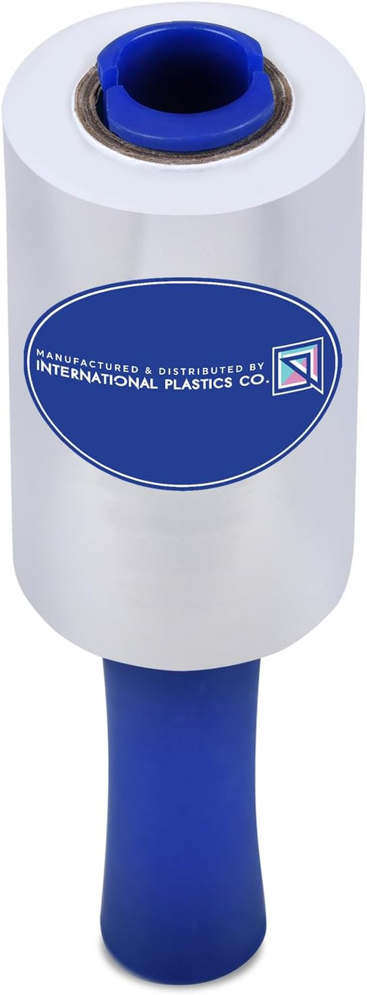 International Plastics Co. 5" Plastic Stretch Film Wrap with Rotating Handle 1000 feet 500% Stretch Ability