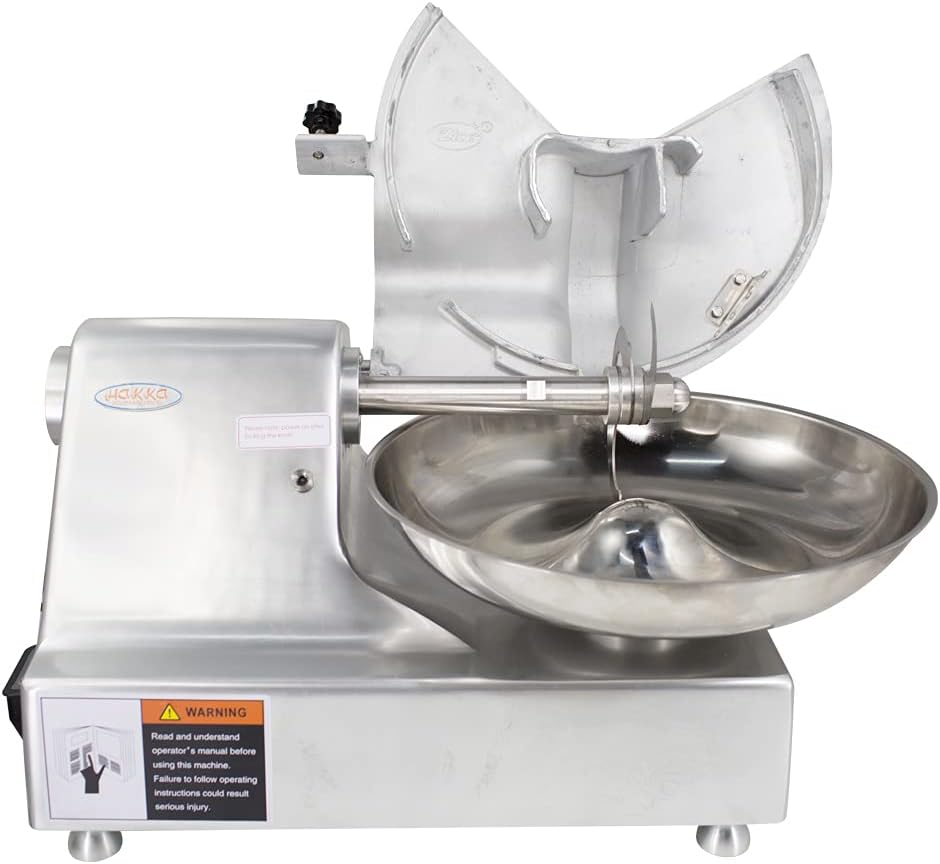 Hakka Commercial 10L Multifunction 18in Meat Bowl Cutter Mixer and Buffalo Chopper Food Processor Heavy Duty Meat Mixing Grindering Chopping Machine