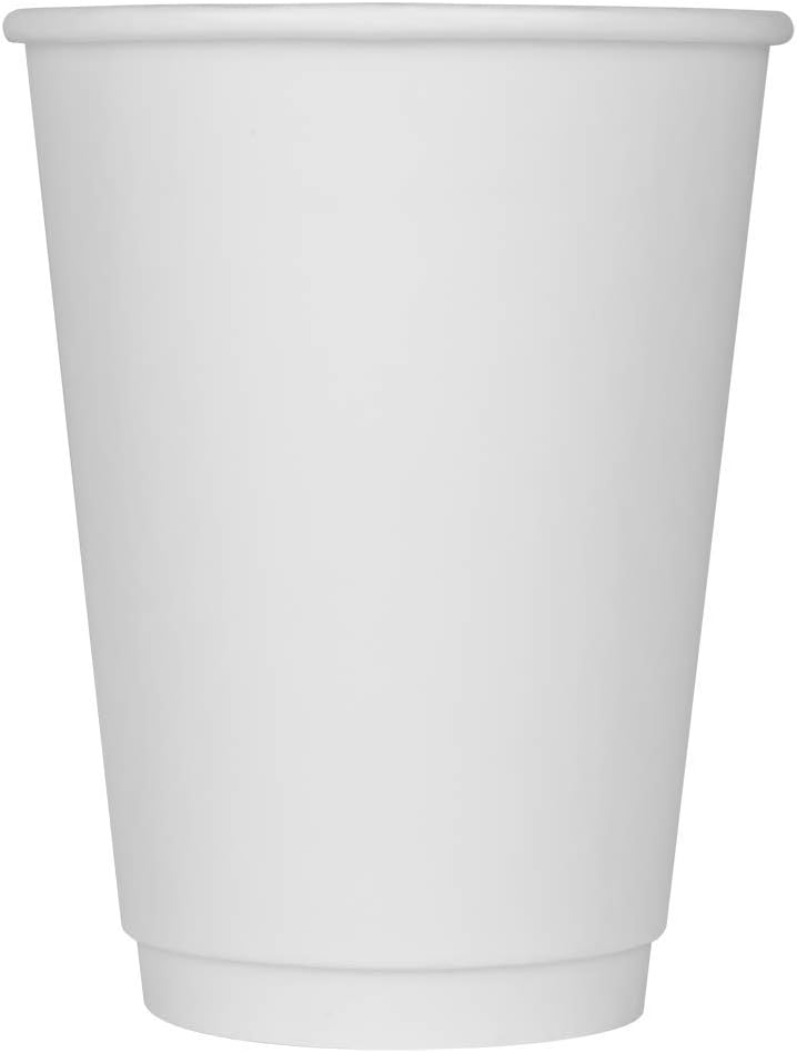 Karat 12 oz Double-Wall Insulated Coffee Cup [500 Count] White Disposable Paper Hot Cup - Rolled Rim for Hot Beverages, 90mm (C-KIC512W)