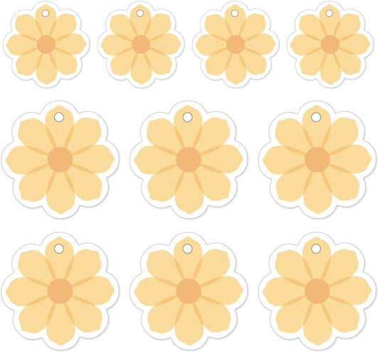 Flower-Shaped Wood Pulp Sponge Scrubber, sponges Kitchen– Dual-Sided Natural Dish Sponge,sponges for Dishes, Eco-Friendly, Quick-Drying, Gentle on Non-Stick Pans (8.5×1.8cm) (10pcs)