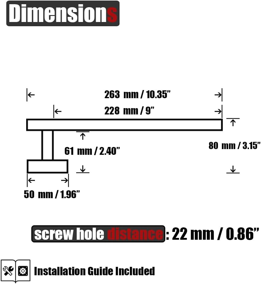 JQK Hand Towel Bar Gold, 10 Inch Thicken 0.8mm 304 Stainless Steel Bathroom Hand Towel Holder, 9 Inch Useable Length Wall Mount, Brushed Gold, THH110L9-BG