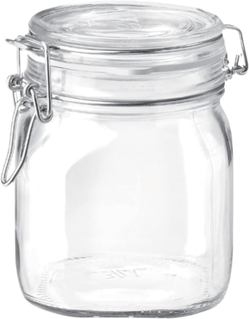 Bormioli Rocco Fido Glass Jars (17.5 Oz, 33.75 Oz & 25.25 Oz) - Airtight Storage Containers - Ideal for Pantry Storage, Gifting, Canning & Kitchen Organization, Made in Italy (Set of 3)