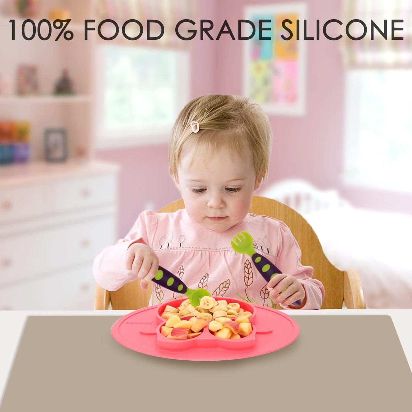 Extra Large Silicone Mat, Kitchen Counter Mat Placemats for Kids Silicone Mats for Countertop, Nonstick Silicone Table Mat for Pastry Crafts Baking Heat-Resistant Silicone Pad, 27.6'' x 19.7'' 1 Pack