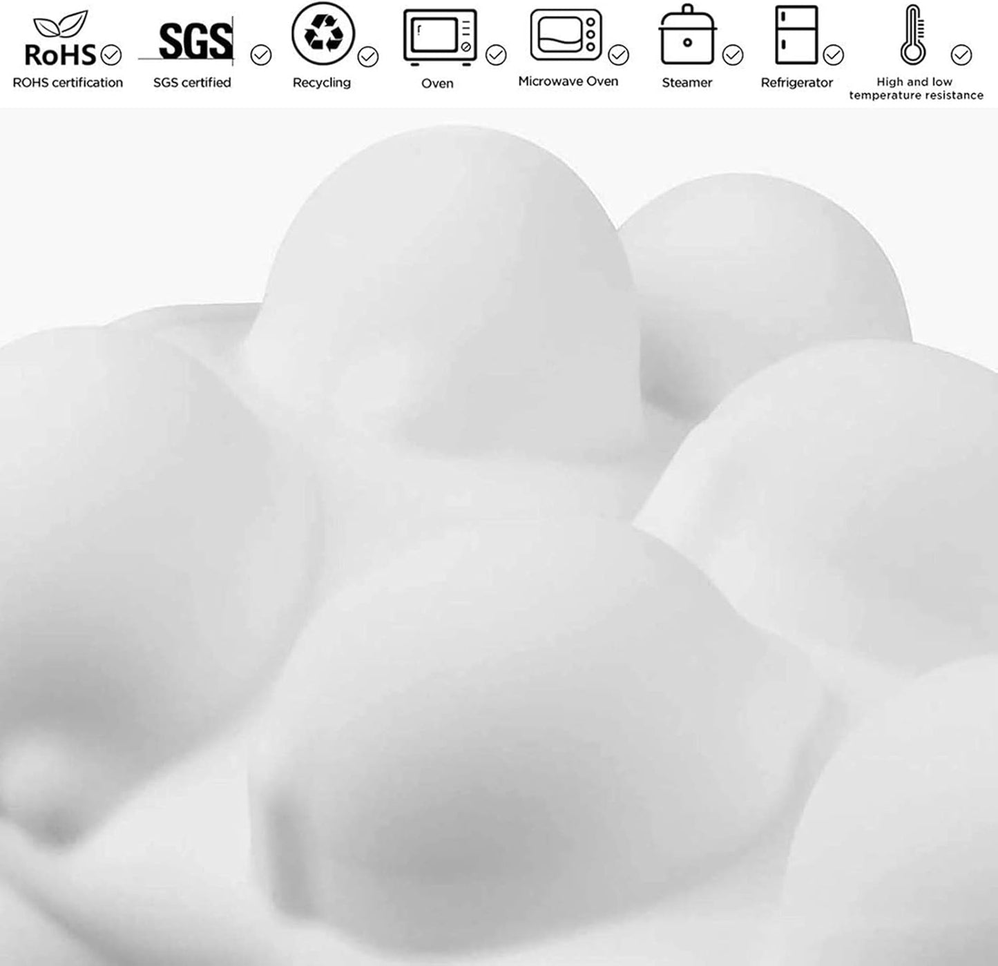 OCPO KITCHEN Lemons Silicone Mold for Baking Mousse Cake, Candy, Chocolate Dessert, Pastry, Ice Cream, Pudding, Lemon (15-Cavity)