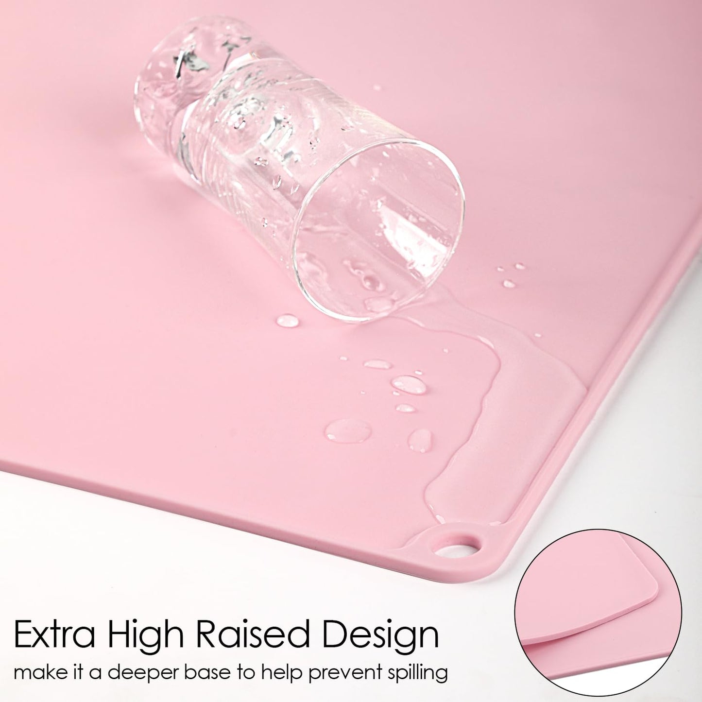 Kids Silicone Cloud Shape Non Slip Placemat for Baby Toddlers - Portable Food Mat, BPA Free Reusable for Travel and High Chairs - Easy to Clean and Roll Up (Pink)