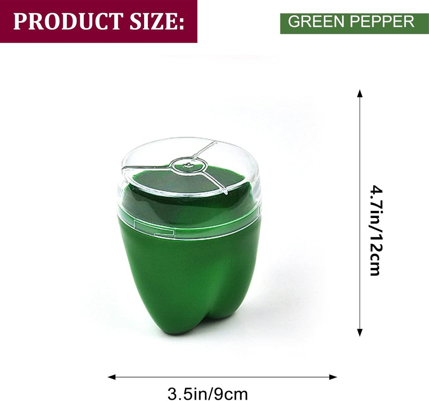 Green Pepper Storage Containers, Reusable Green Pepper Keeper for Refrigerator, Individual Red Pepper Saver Holder Organizer for Fridge to Keep Green Pepper Fresh