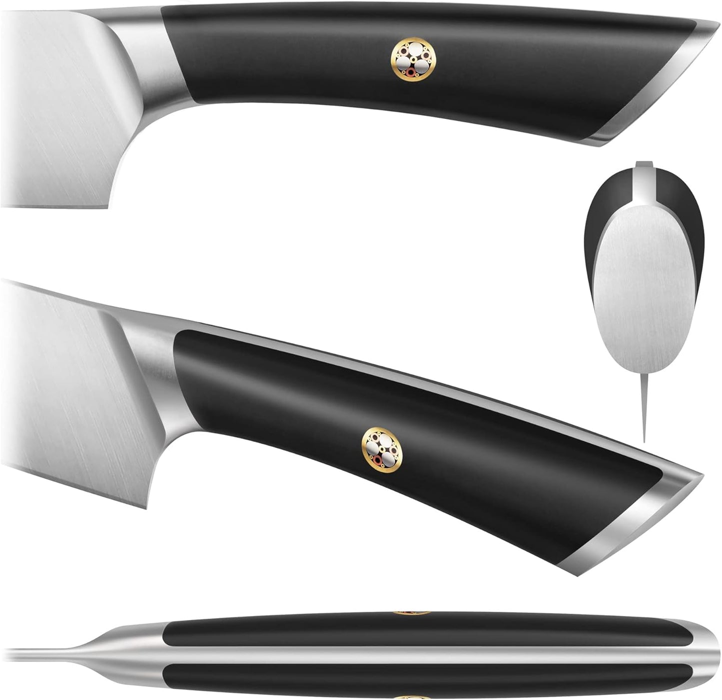 Cangshan ELBERT Series German Steel Forged Knife Block Sets (12-PIece, Black)