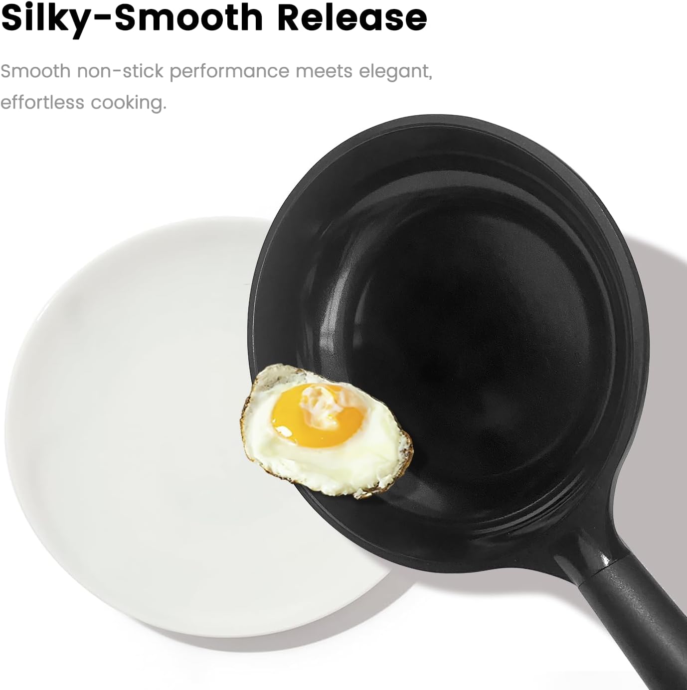 Ceramic Nonstick Frying Pan, Non Toxic Pan for Cooking, 8" 9.5" and 11" Frying Pan Skillet Set PFAS & PTFE & PFOA Free, Dishwasher Safe, Compatible with All Stovetops