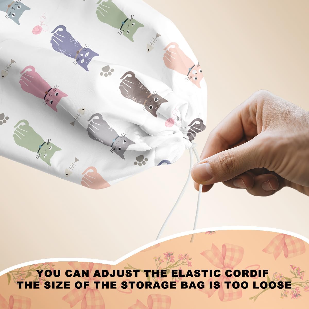 Cat Plastic Bag Holder, Wall Mount Grocery Bag Holder for Plastic Bags, Large Reusable Grocery Bags Organizer Storage Dispenser for Home Kitchen Pantry Decor, Cat Lover Gifts for Women