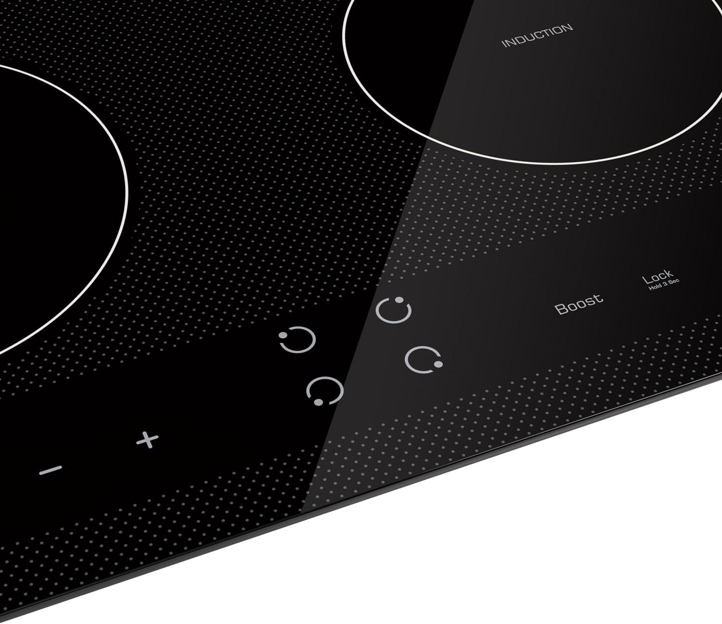 Empava 24 Inch Electric Induction Cooktop 4 Burner Built-in Smooth Glass Stove Top with Power Boost, Touch Control, Timer, Child Lock, Residual Heat Indicator, Hardwired