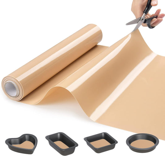 Silicone Baking Mat Roll - Best German Silicone - Non-slip Silicone Pastry Mat, Non-Stick Reusable Air Fryer Linner, Counter Mat, Oven Liner, Freeze Dryer Mat - 12IN x 8FT